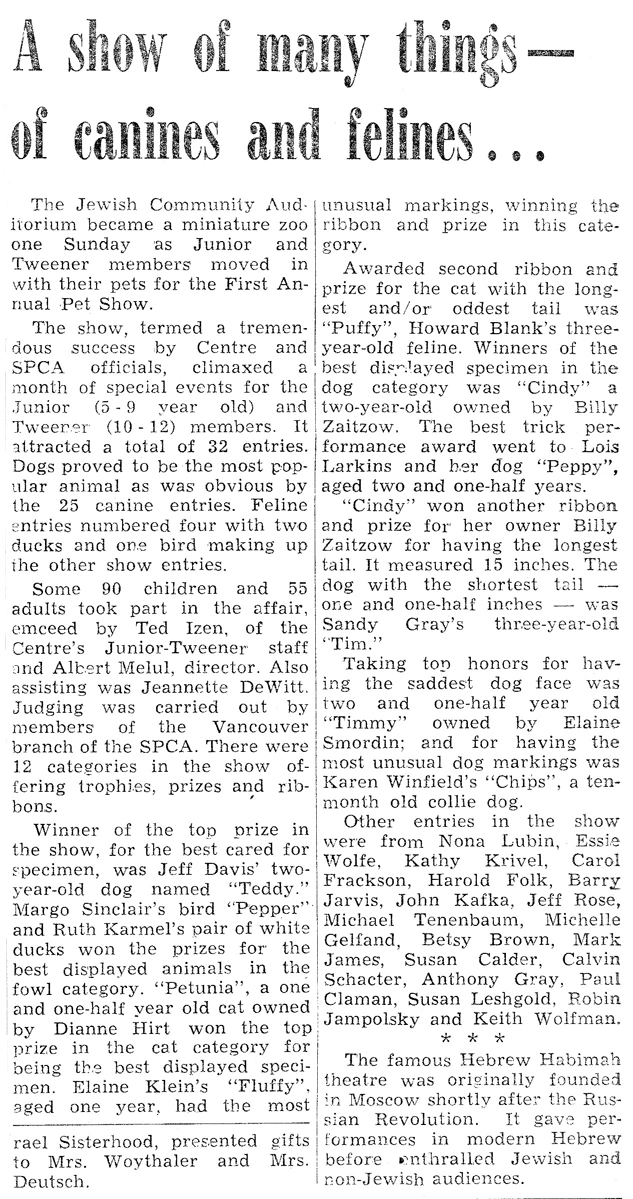 JWB 1963_JCC pet show